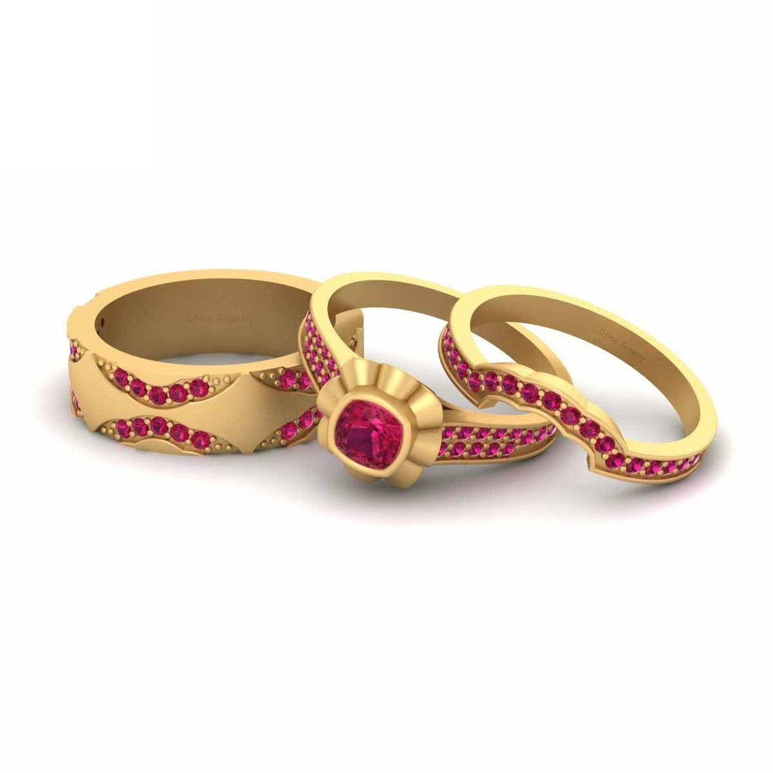 Floral Engagement Ring Sets
