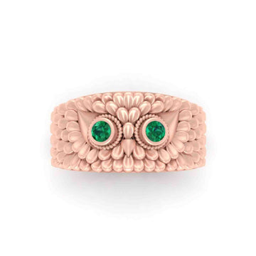 ROSE GOLD OWL RING