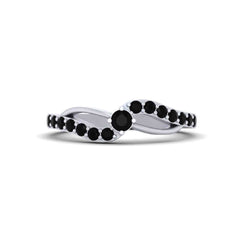 Dainty Promise Ring For Her Black Diamond Engagement Ring Womens