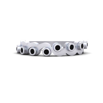 STERLING SILVER HALF ETERNITY BAND