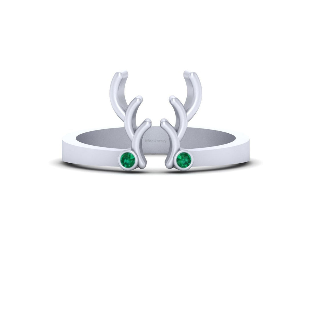 REINDEER HORN RING SILVER