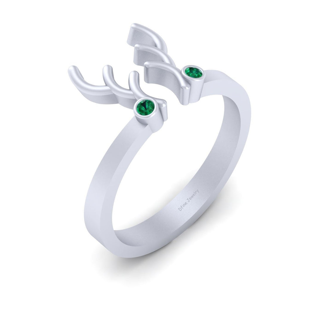 REINDEER HORN RING SILVER