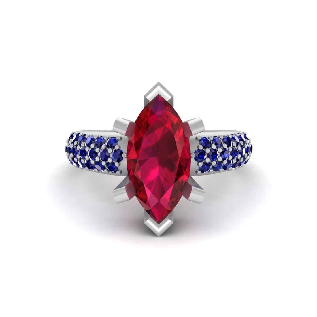 COCKTAIL ENGAGEMENT RING SILVER