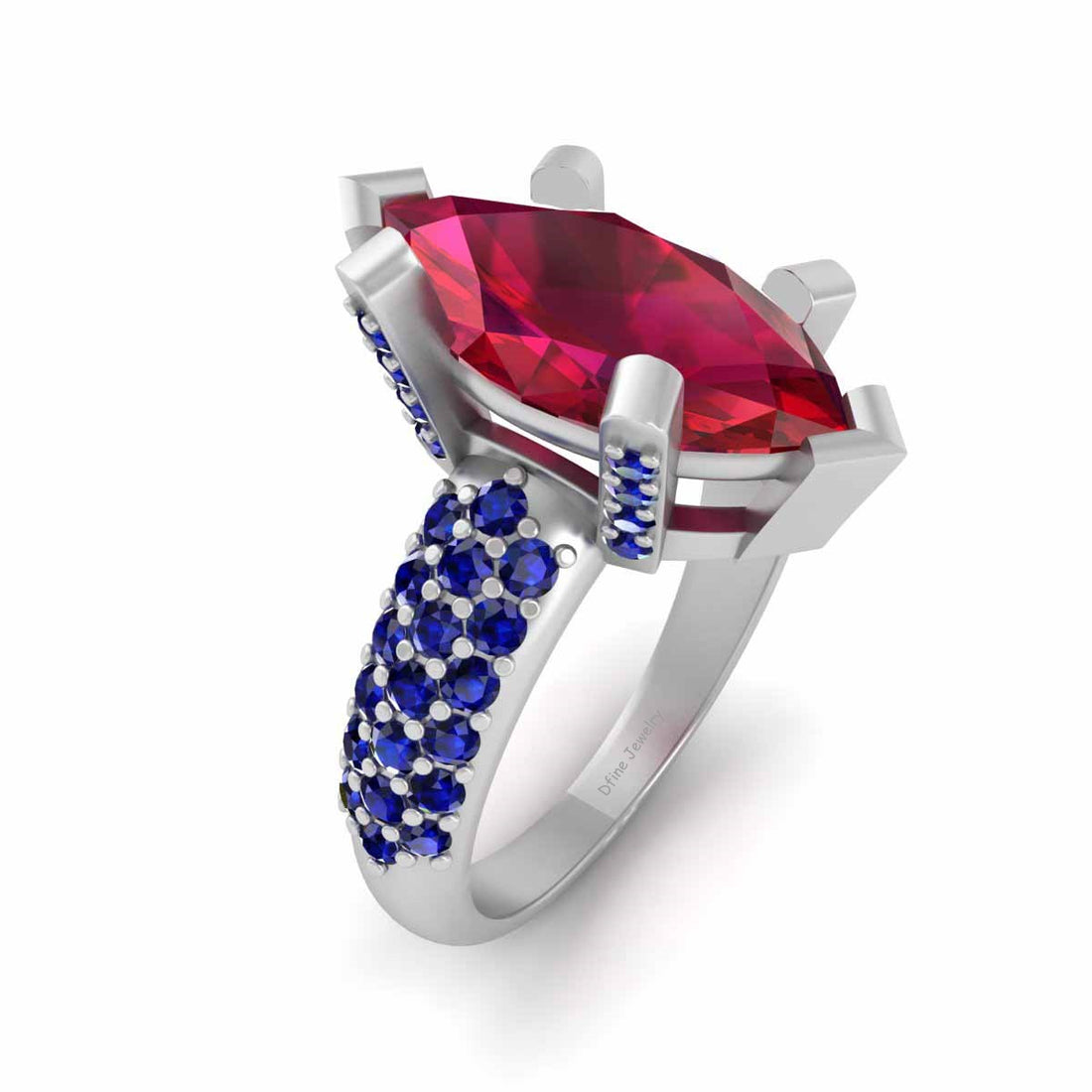 COCKTAIL ENGAGEMENT RING SILVER