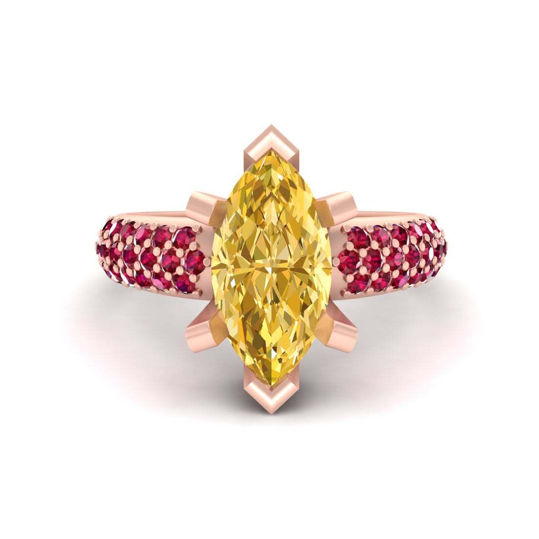 YELLOW CZ ENGAGEMENT RING