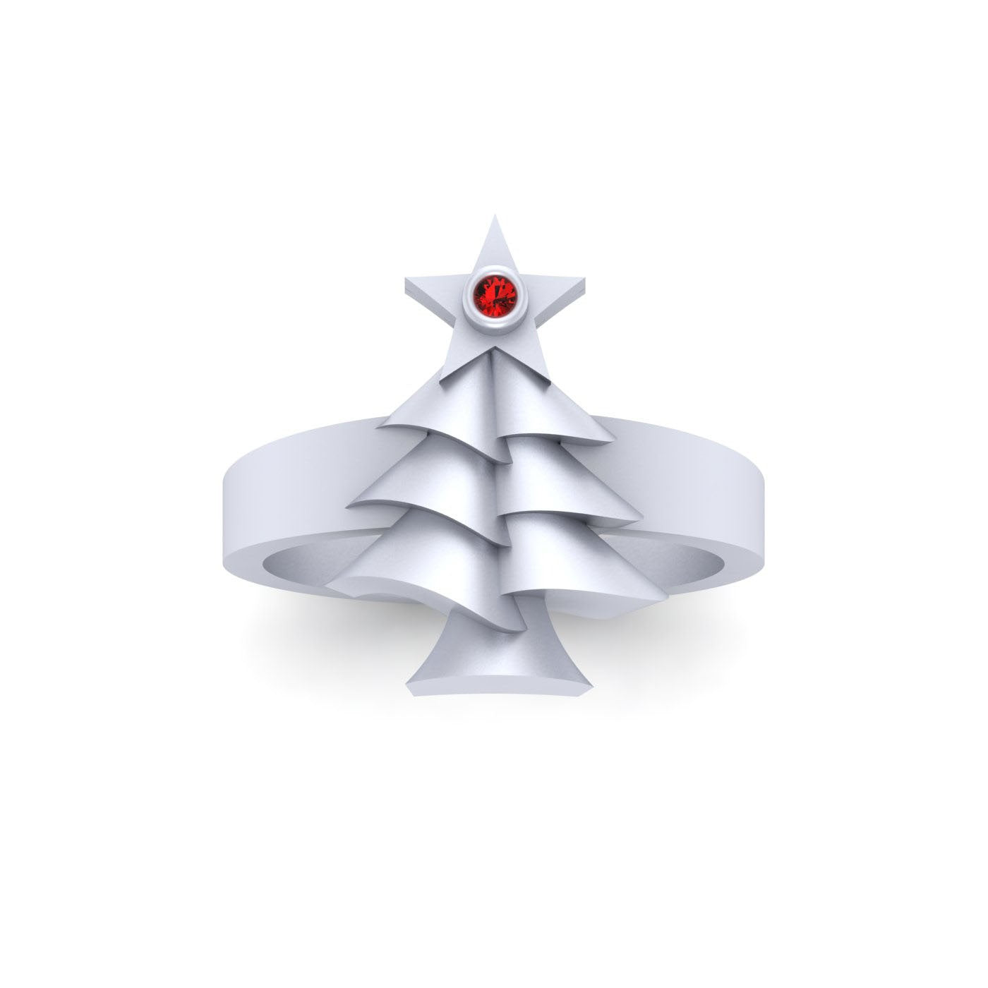 CHRISTMAS STAR RING SILVER
