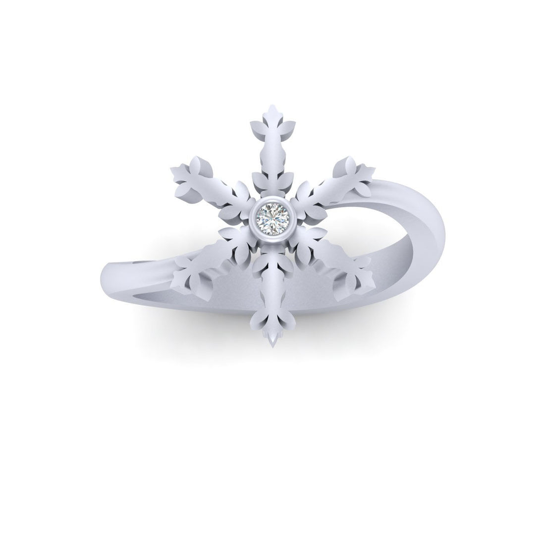 CHRISTMAS SNOWFLAKE RING SILVER