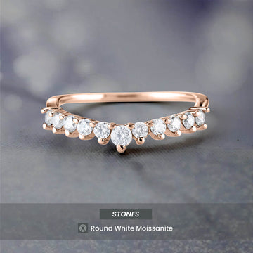 Moissanite Eternity Wedding Band Stack Promise Anniversary Ring