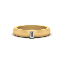 Baguette Diamond Wedding Band Anniversary Gift For Him