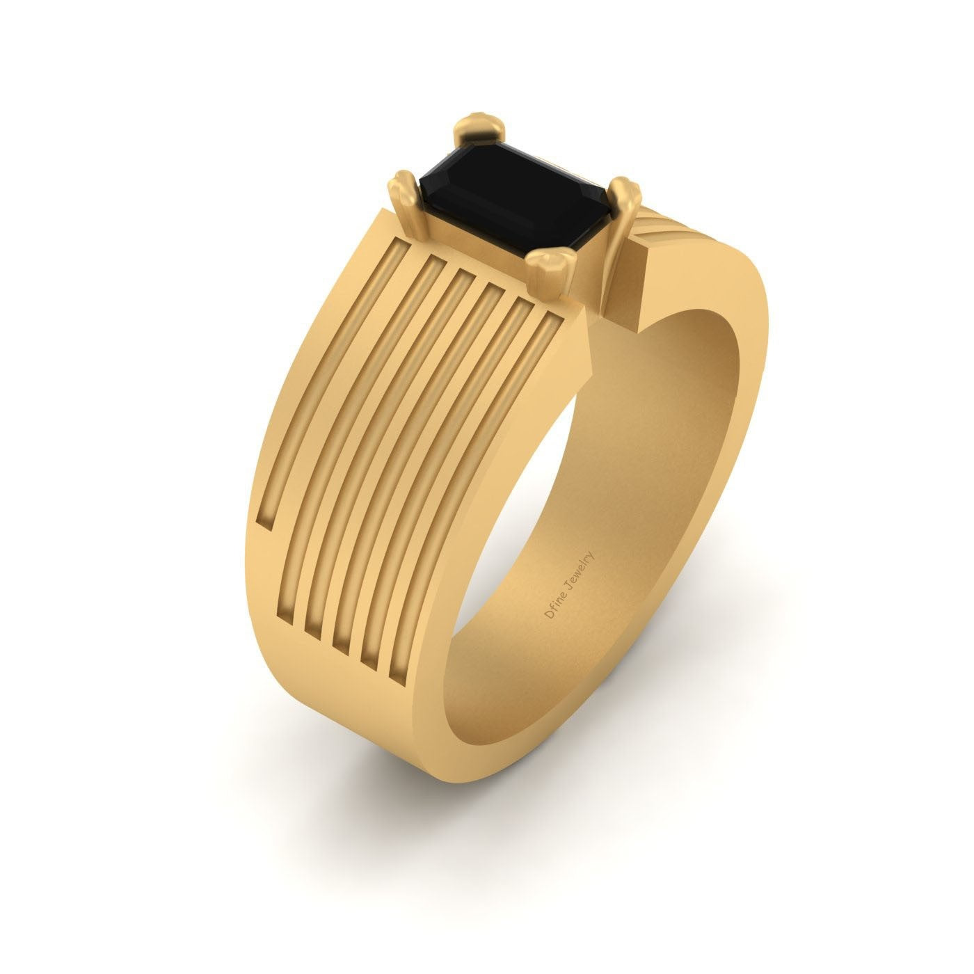 SOLITAIRE BLACK DIAMOND ENGAGEMENT RING
