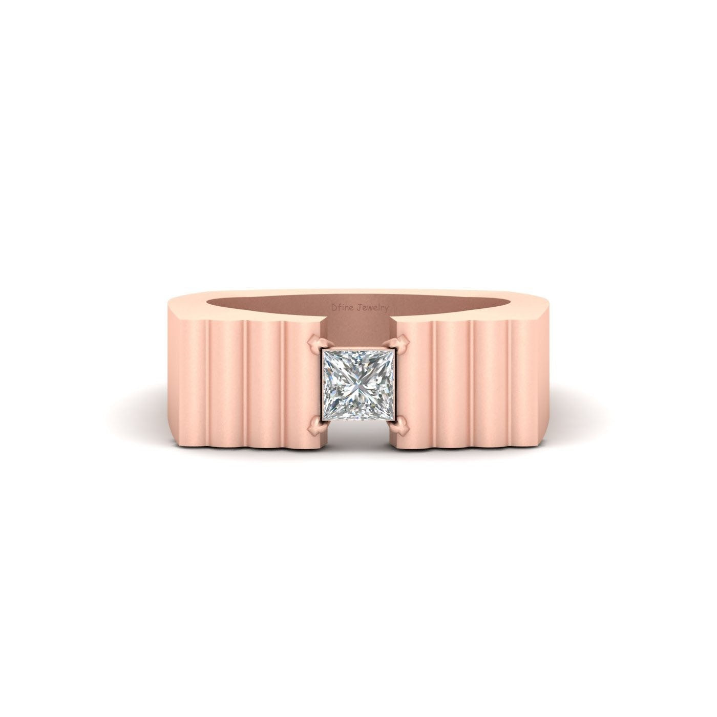 PRINCESS DIAMOND WEDDING BAND