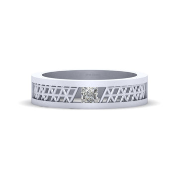 Princess Diamond Wedding Band