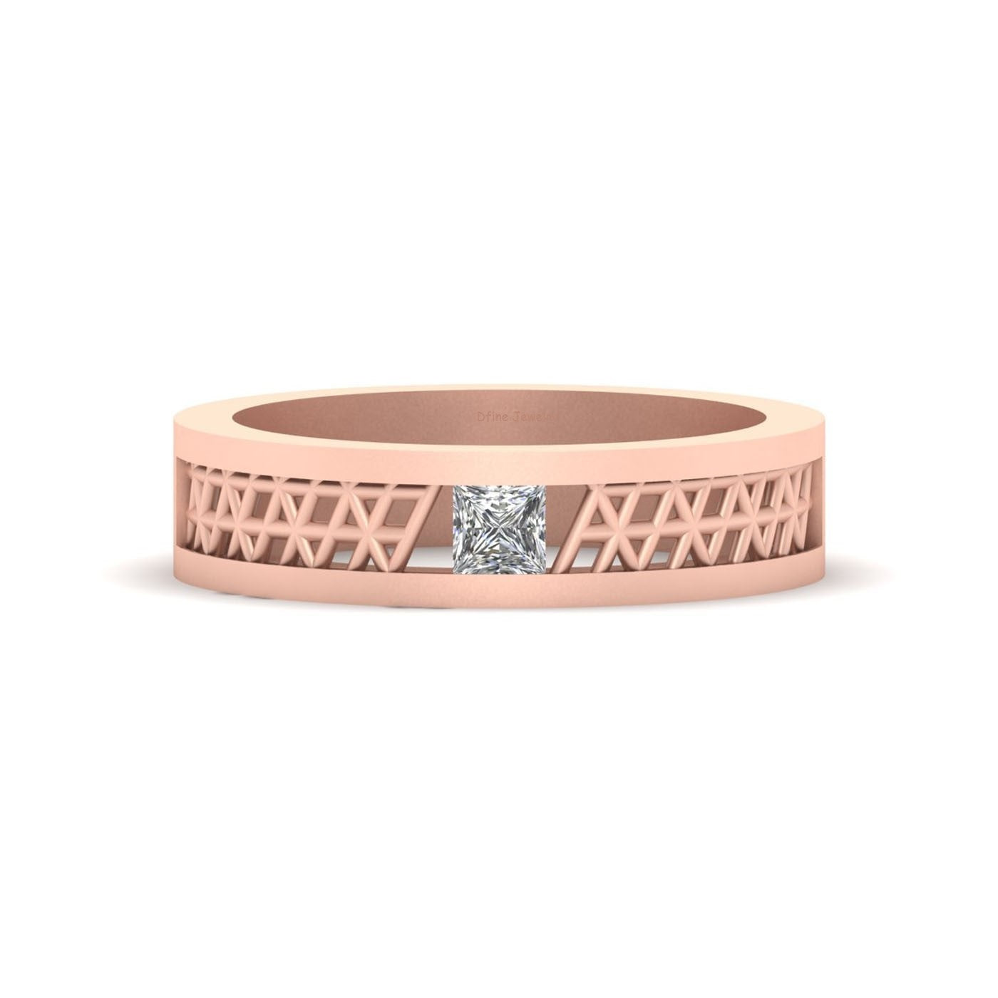 Princess Diamond Wedding Band