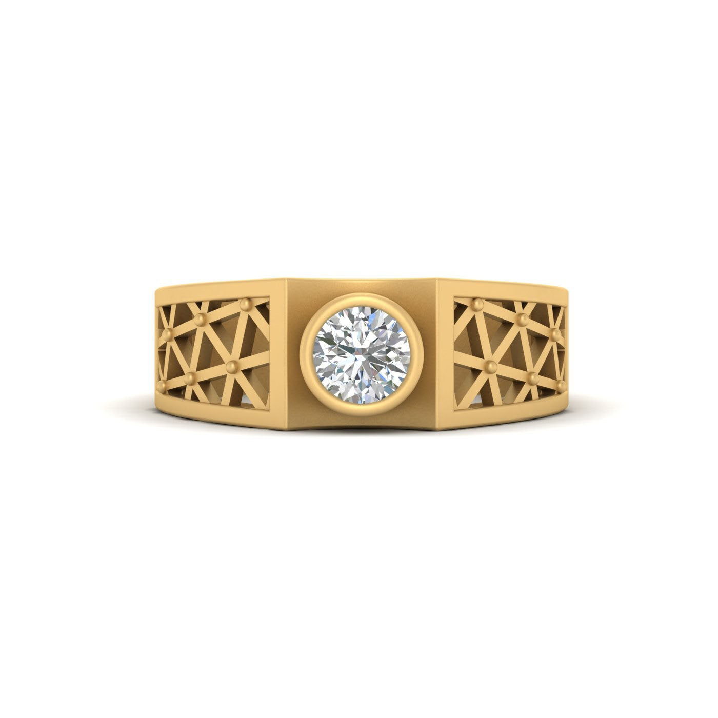 TEXTURED MESH WEDDING RING