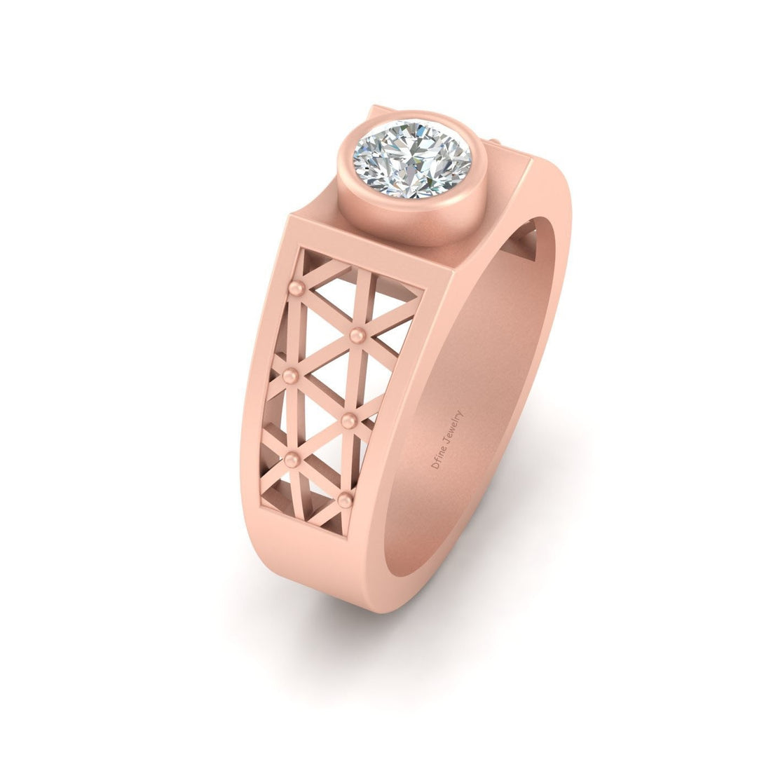 SOLITAIRE MOISSANITE WEDDING BAND