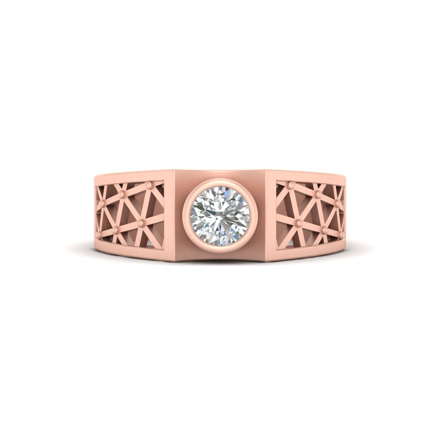 TEXTURED MESH WEDDING RING