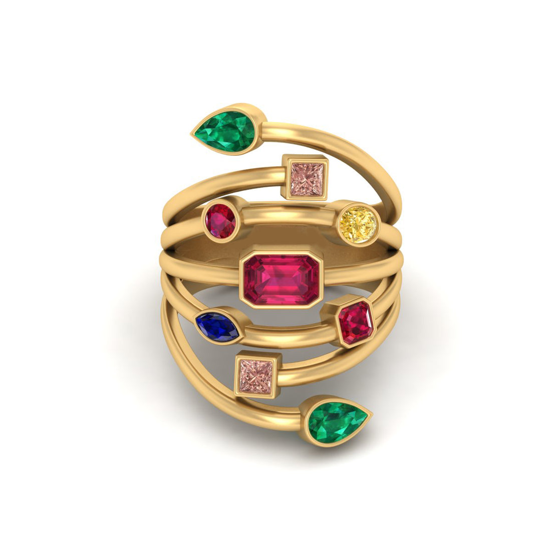 COCKTAIL ENGAGEMENT RING GOLD