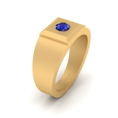 Solitaire Sapphire Wedding Ring Band September Birthstone Ring