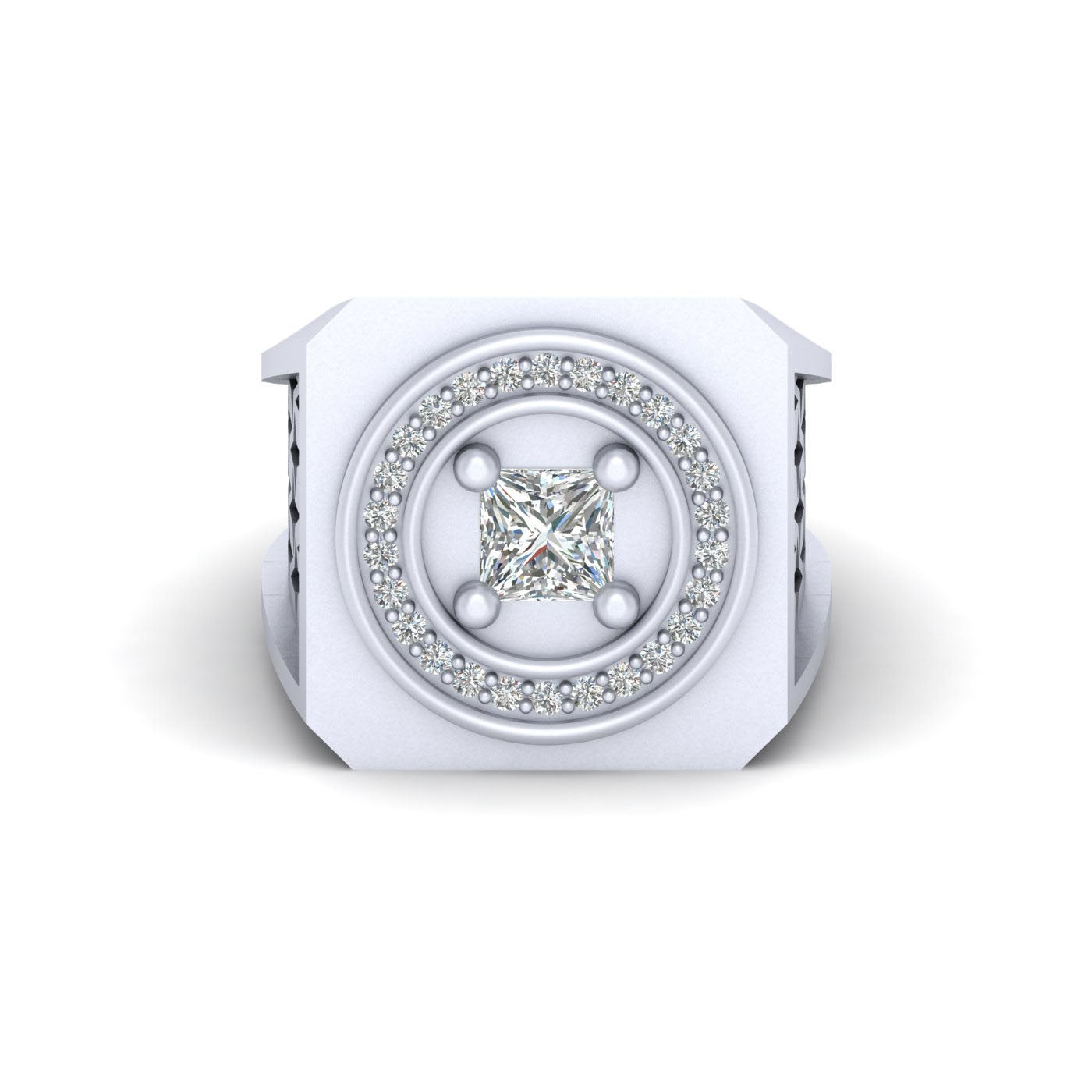 HEAVY DIAMOND WEDDING RING FOR HIM