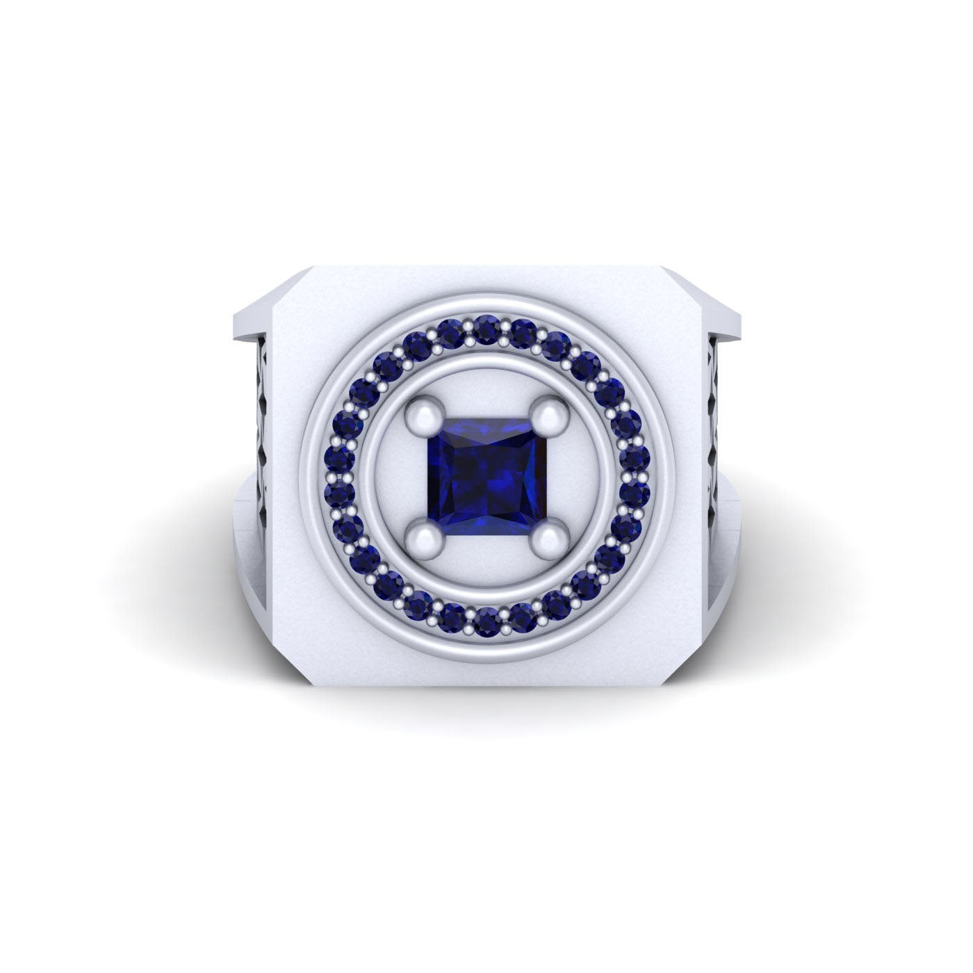 BLUE SAPPHIRE WEDDING RING FOR HIM