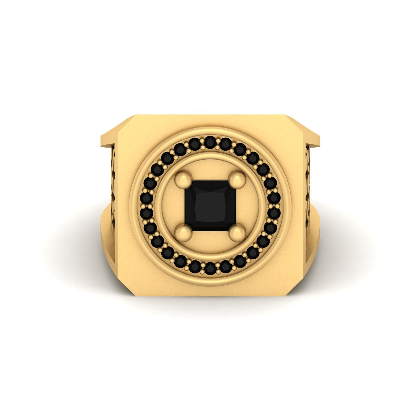 BLACK ONYX MENS RING