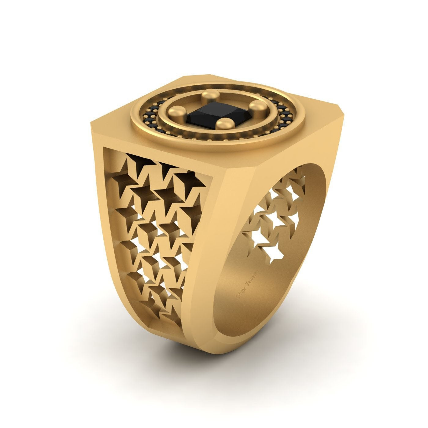 BLACK ONYX MENS RING