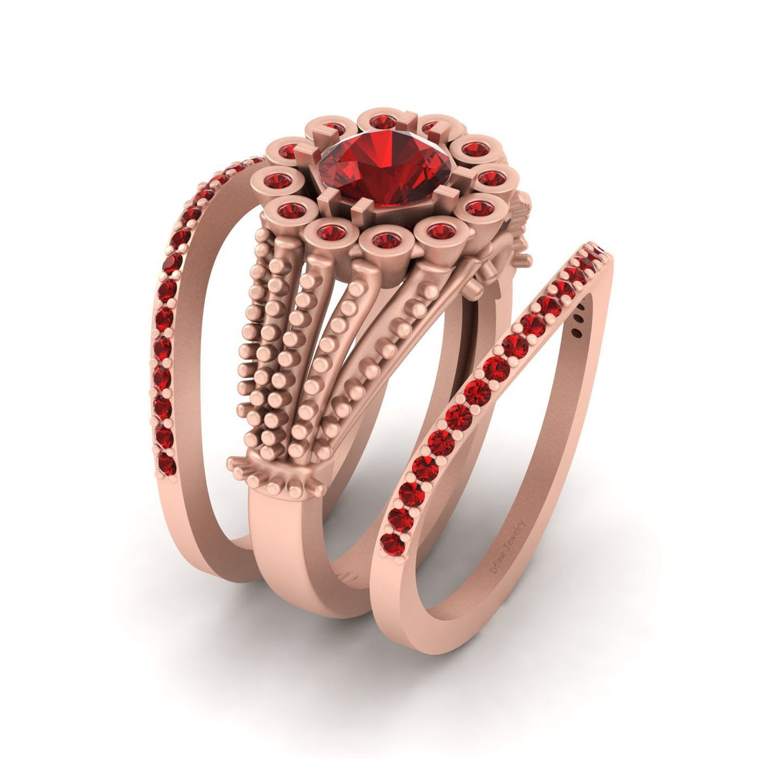 HALO ENGAGEMENT RING SET
