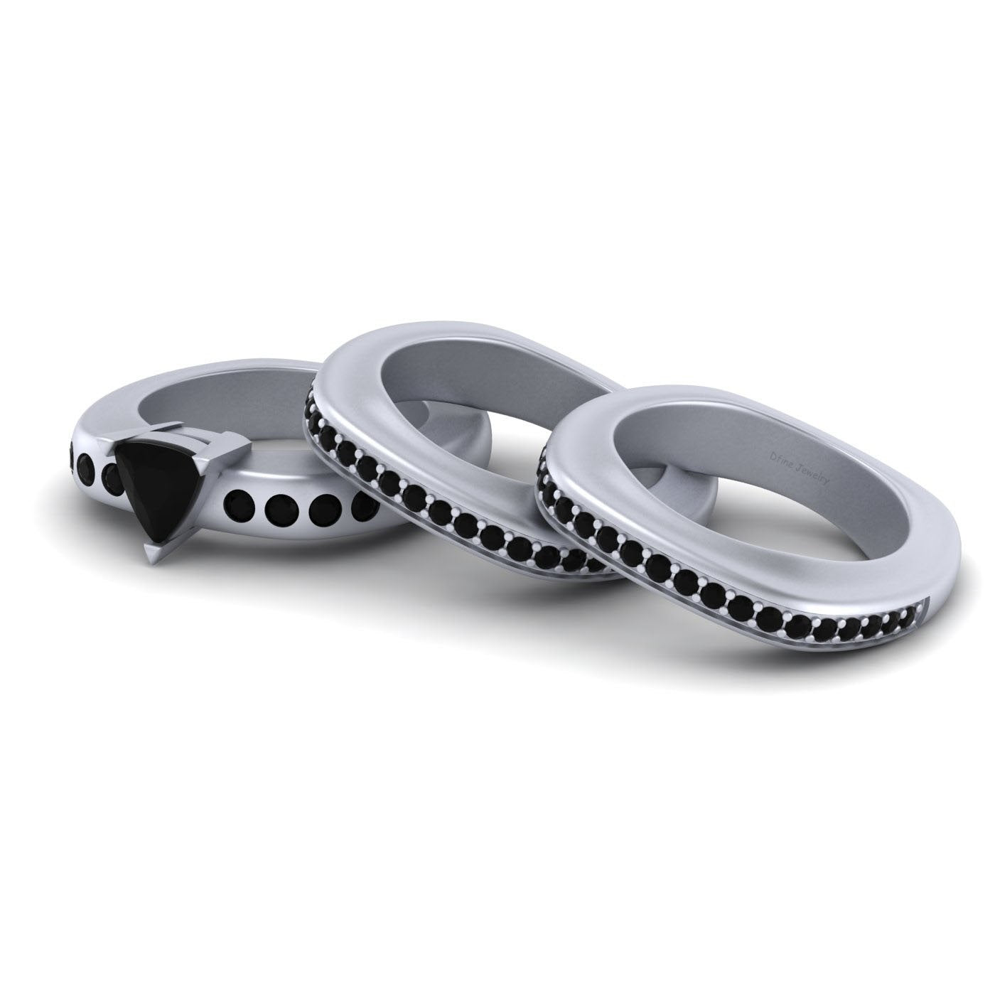SQUIRCLE WEDDING BAND SET