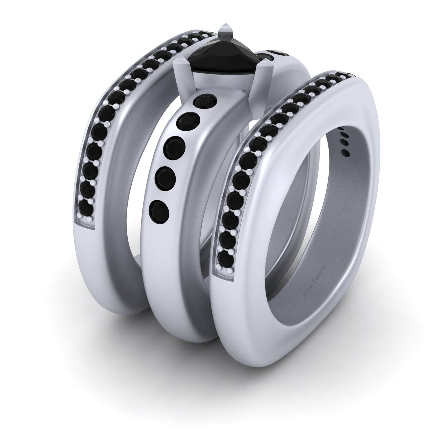 SQUIRCLE WEDDING BAND SET