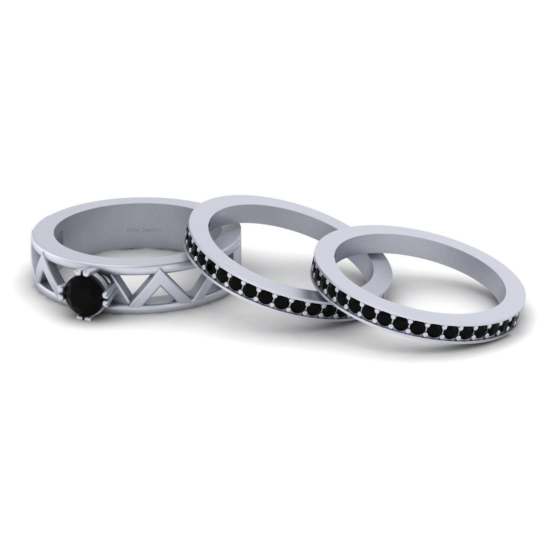 3PC WEDDING RING SET