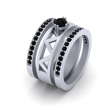 3PC WEDDING RING SET
