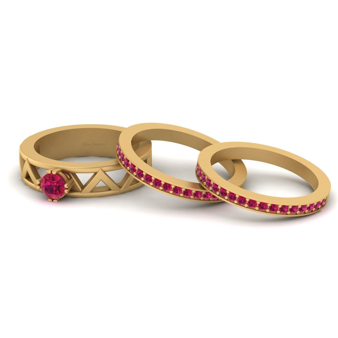 GOLD WEDDING BAND SET