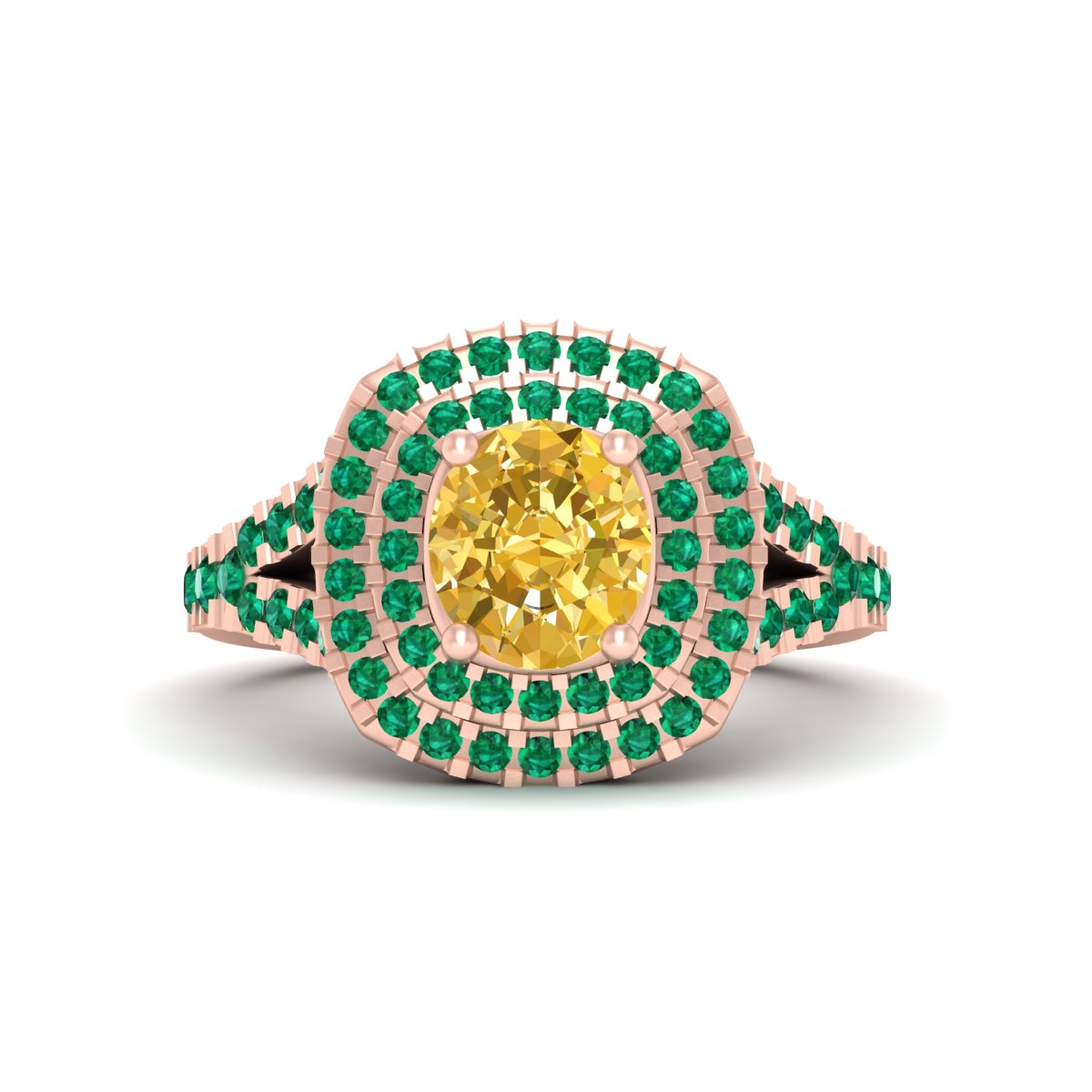 YELLOW TOPAZ ENGAGEMENT RING