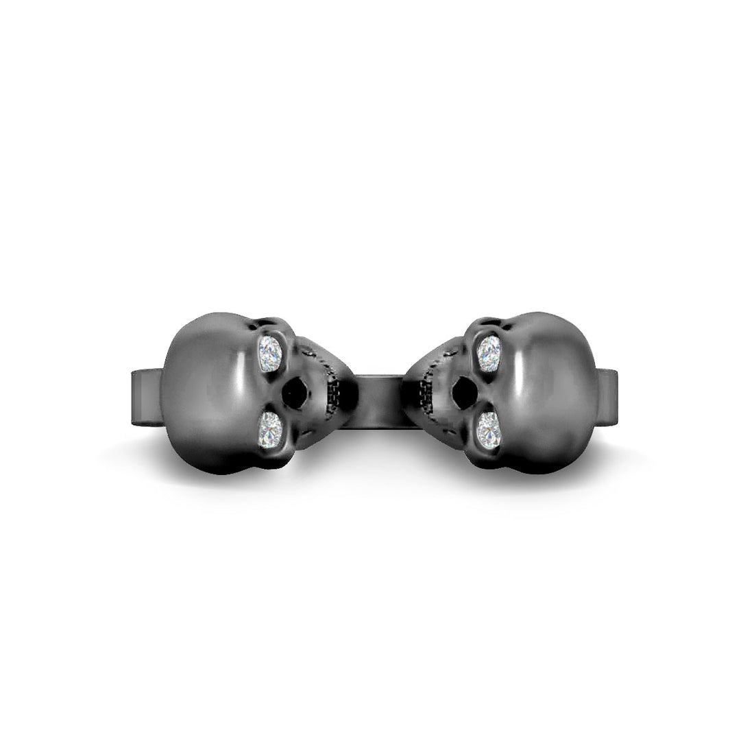 Two Face Open Skull Ring