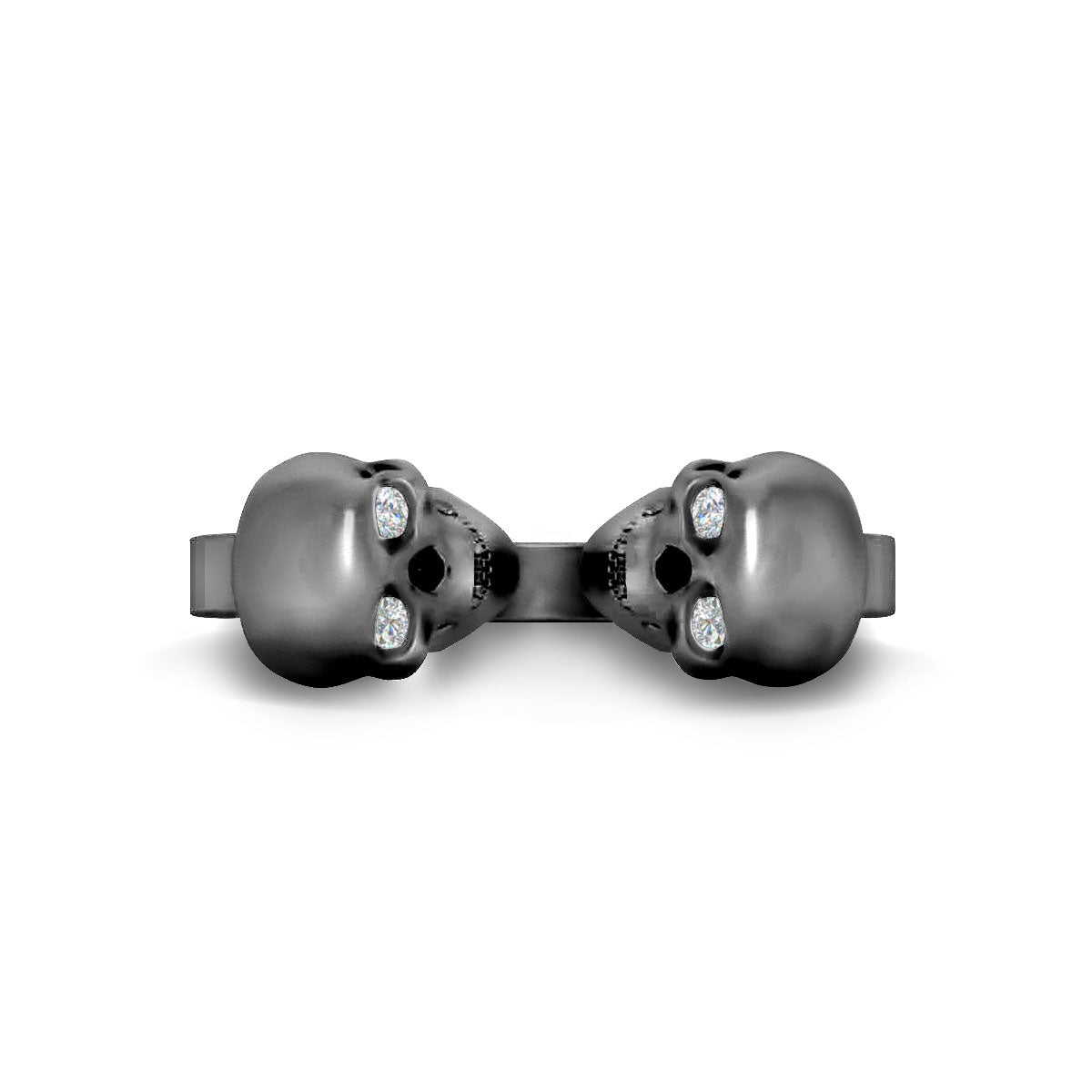 Two Face Open Skull Ring