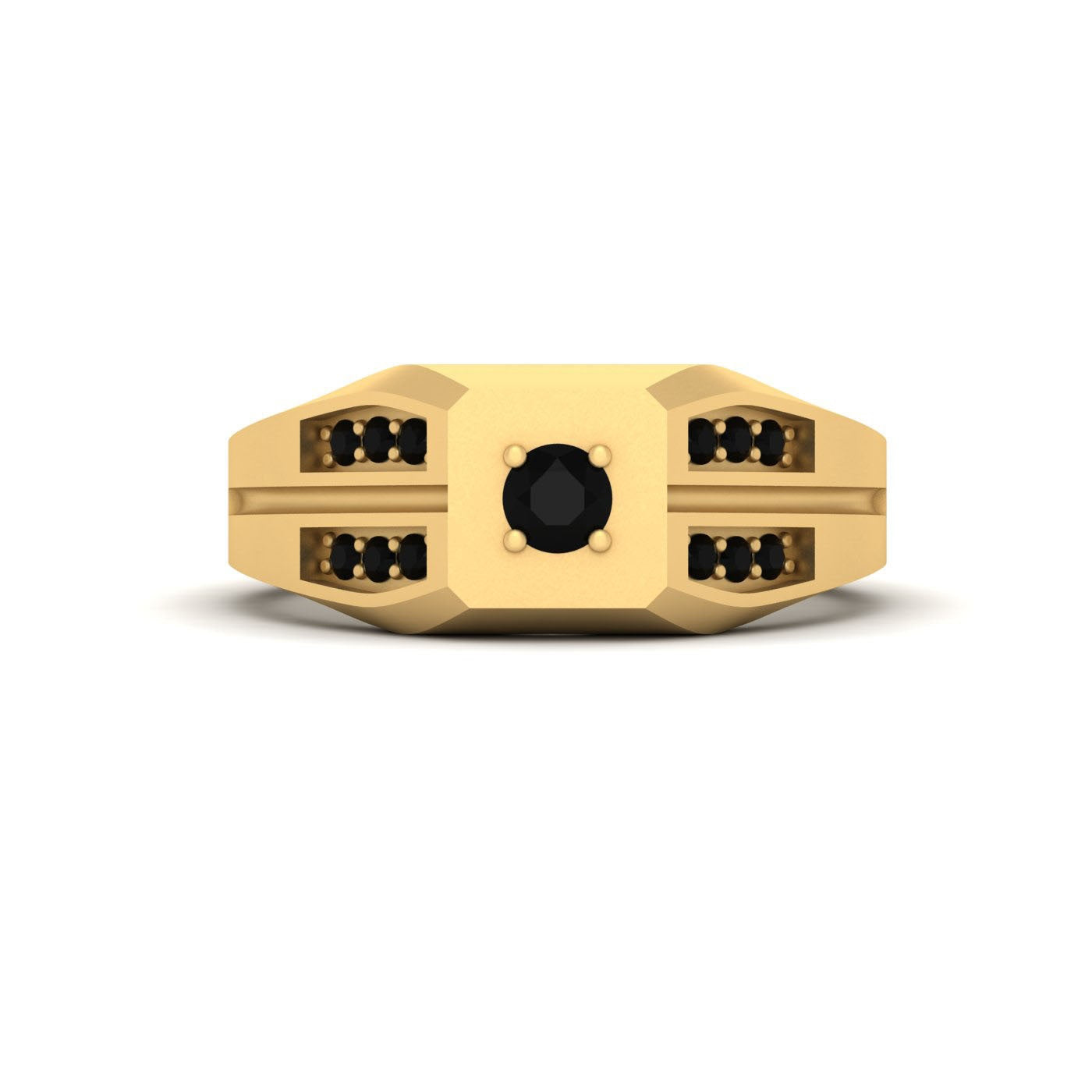 BLACK DIAMOND WEDDING BAND FOR HIM