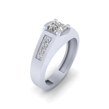 WHITE GOLD WEDDING BAND FOR MEN