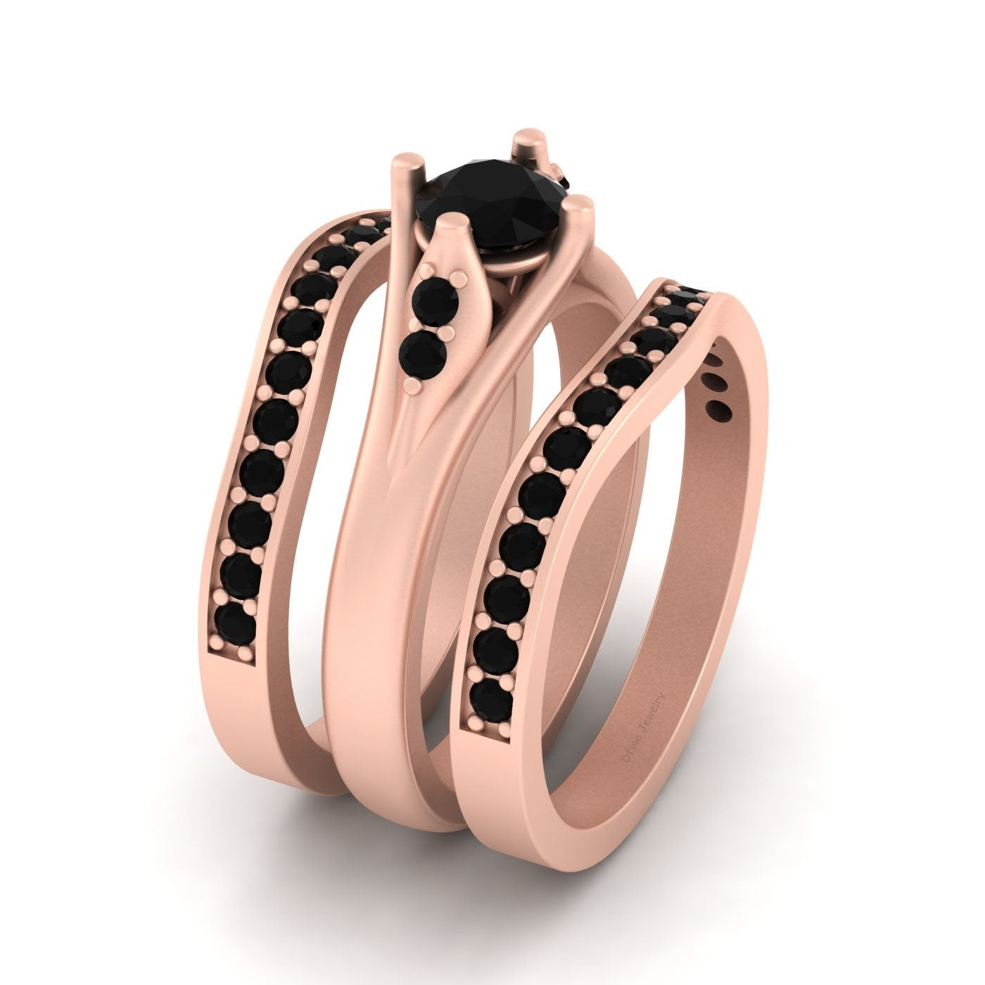 ROSE GOLD BRIDAL WEDDING SETS