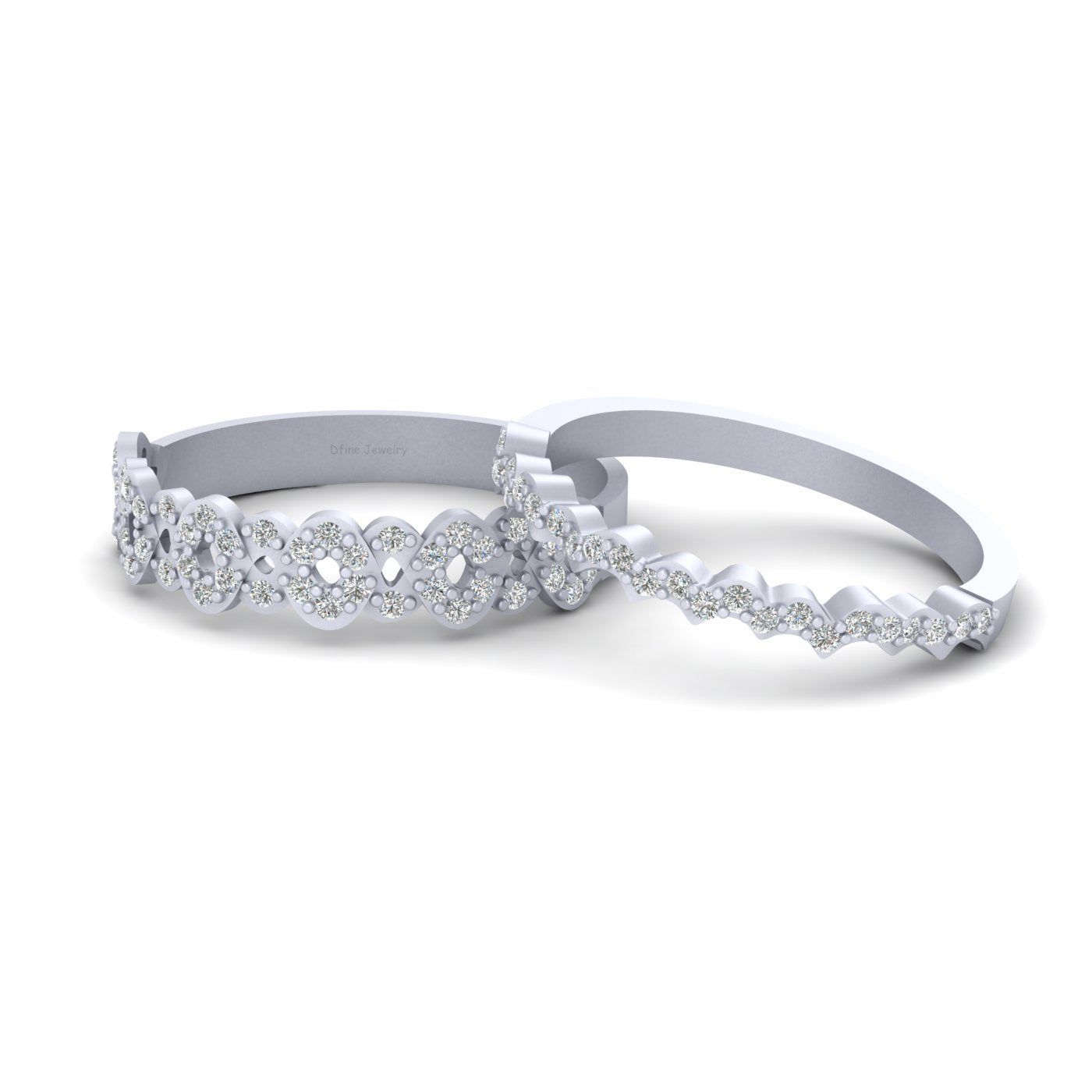DIAMOND WAVY ENGAGEMENT RINGS