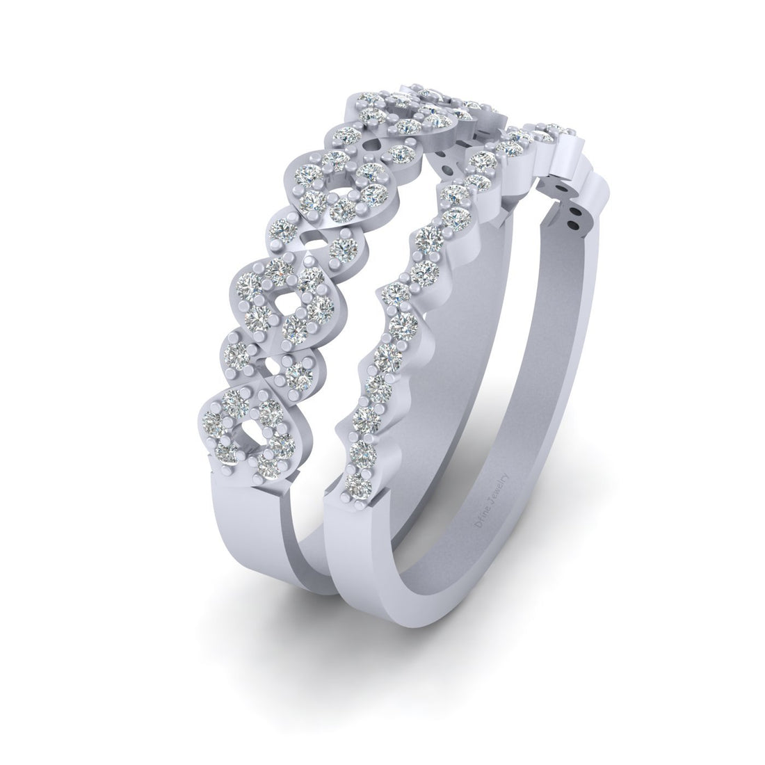 DIAMOND WAVY ENGAGEMENT RINGS