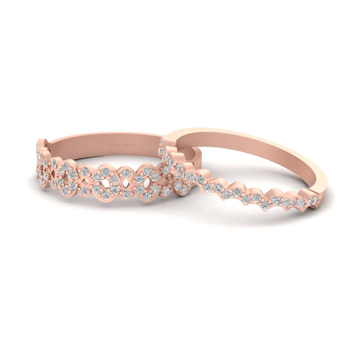 DIAMOND WAVY ENGAGEMENT RINGS