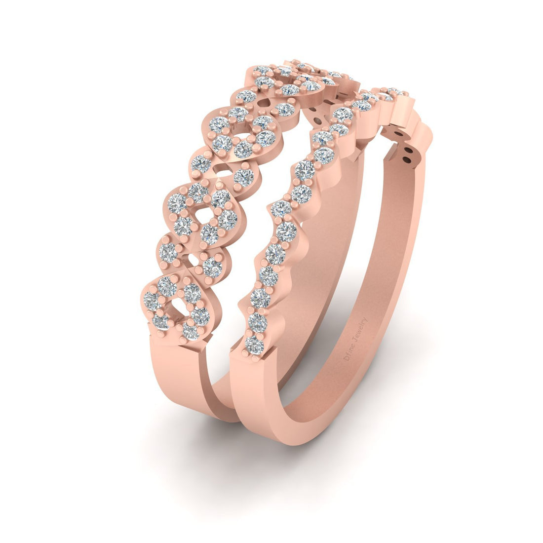 DIAMOND WAVY ENGAGEMENT RINGS