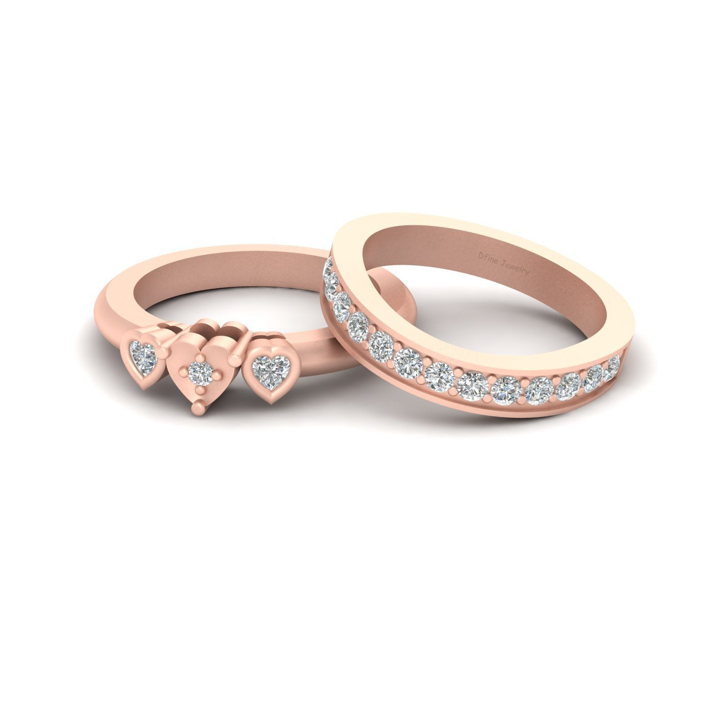 HEART SHAPE ENGAGEMENT RING SET