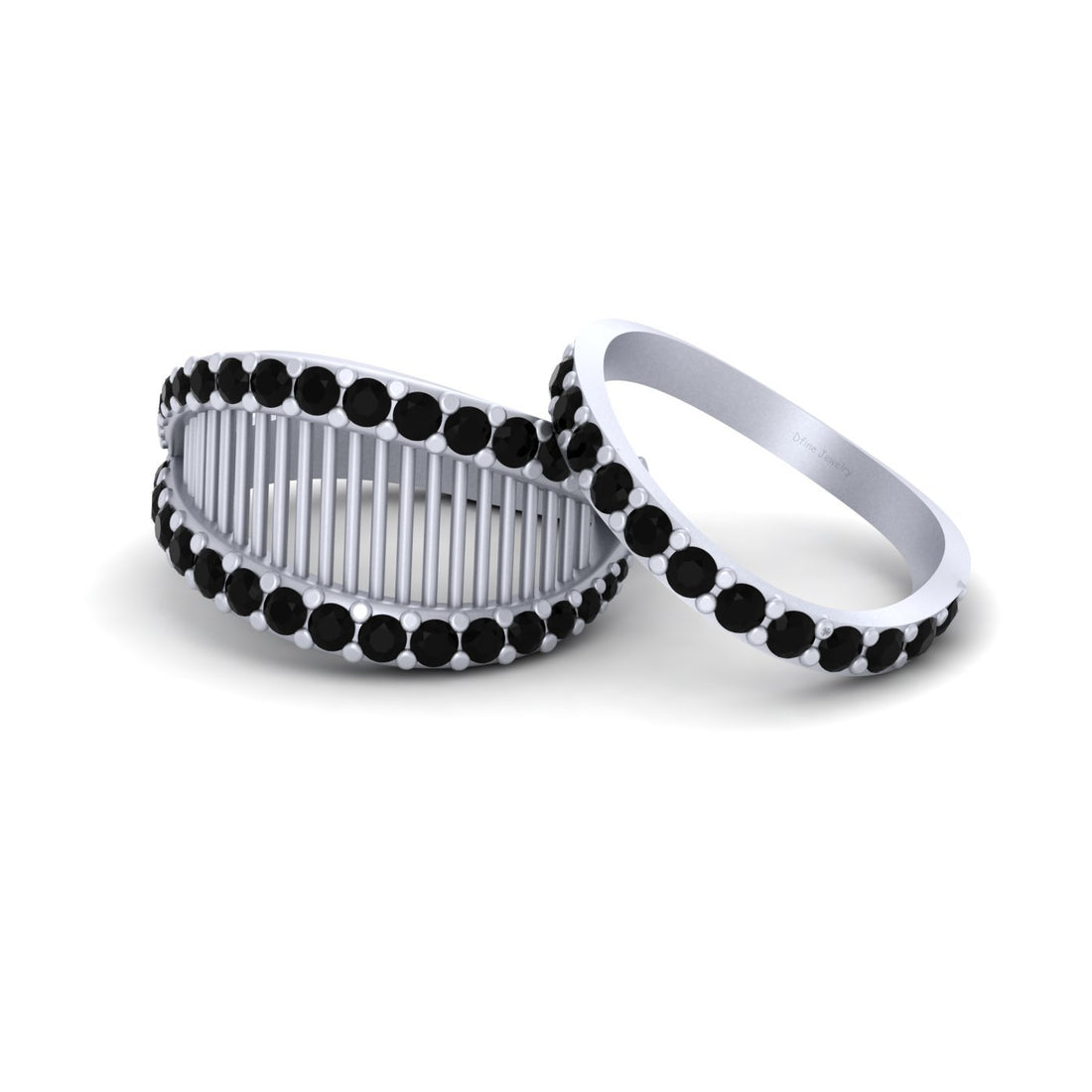 MESH ENGAGEMENT RING BAND SET