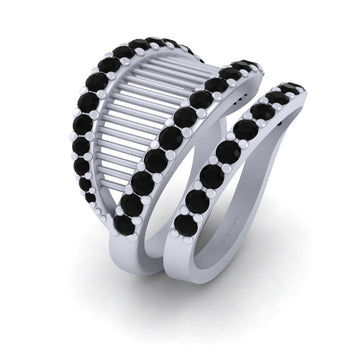 MESH ENGAGEMENT RING BAND SET