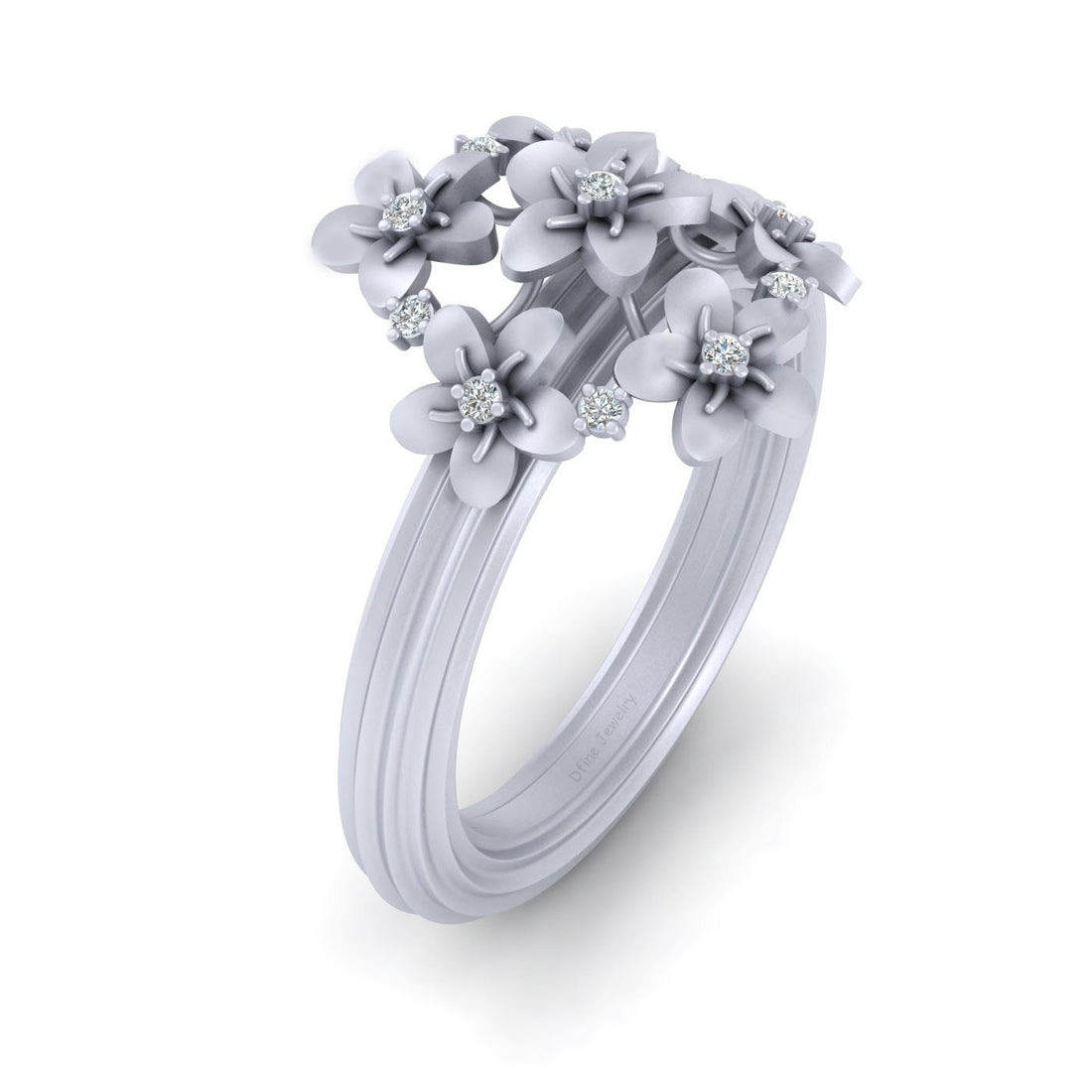 CLUSTER FLOWER ENGAGEMENT RING