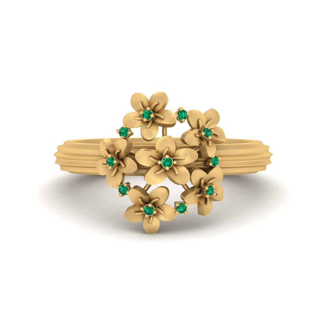 CLUSTER FLOWER WEDDING RING