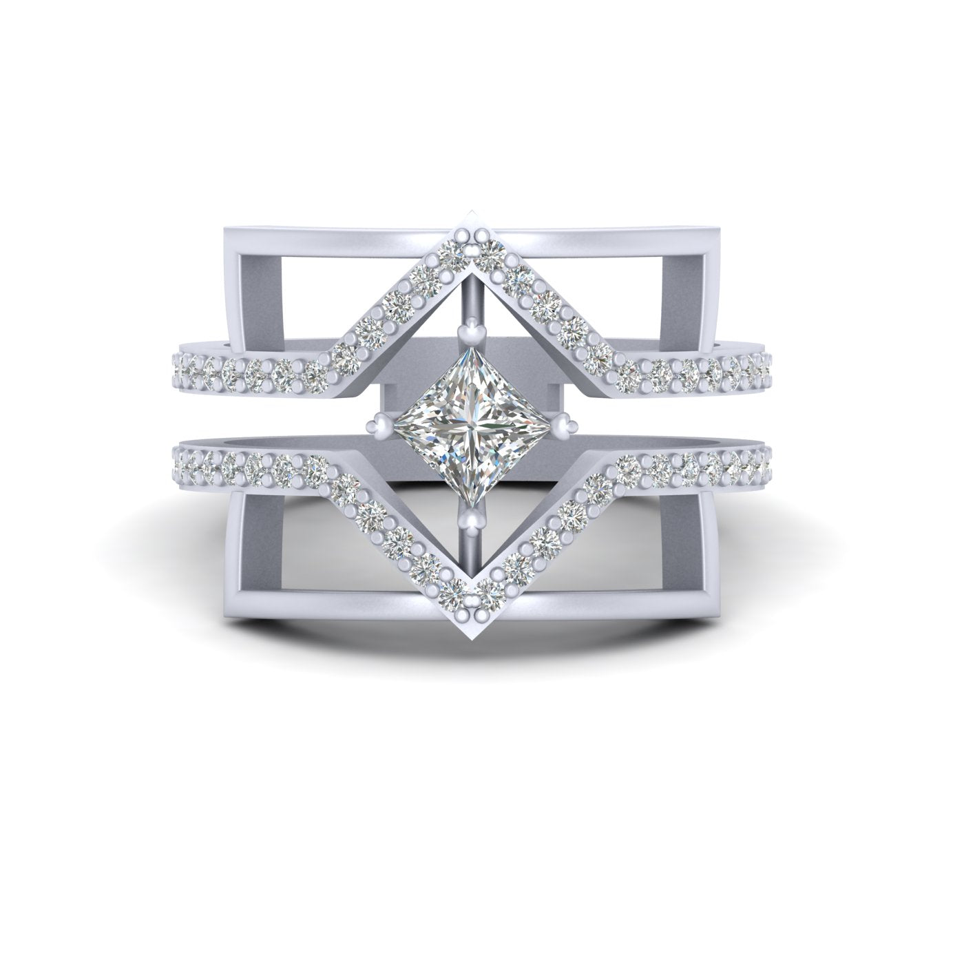 PRINCESS CUT DIAMOND ENGAGEMENT RING