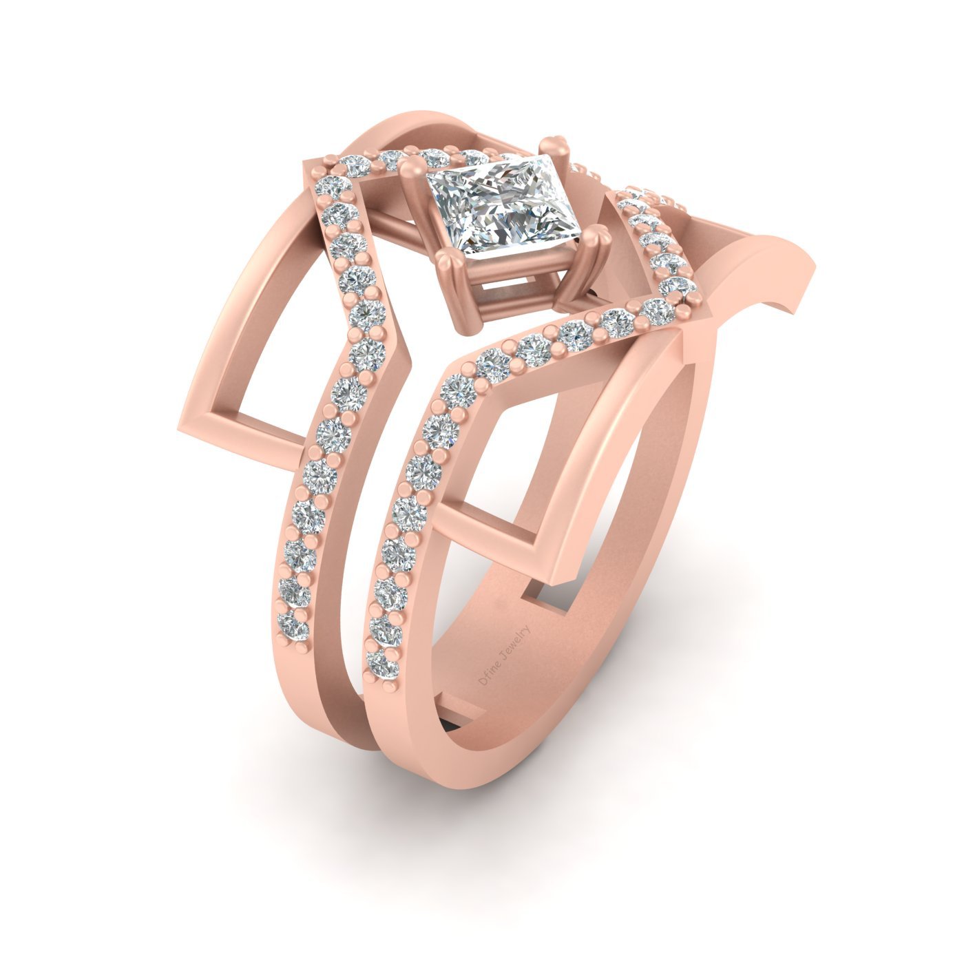 PRINCESS CUT DIAMOND ENGAGEMENT RING