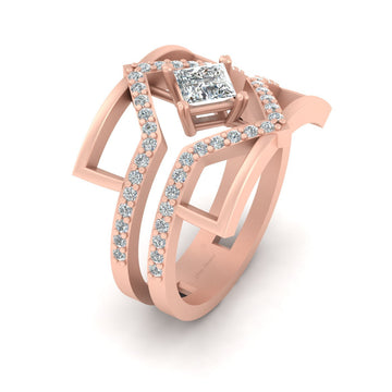 PRINCESS CUT DIAMOND ENGAGEMENT RING